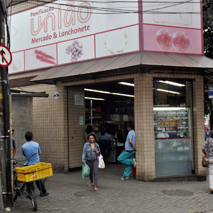 Fachada da Padaria União na Rua Humaitá